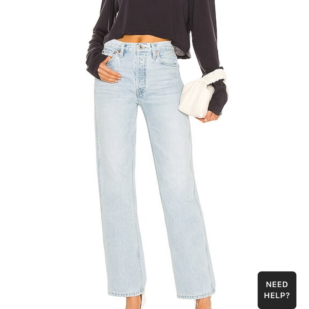 Re/done Originals 90s High Rise Loose in Perfect Light Indigo